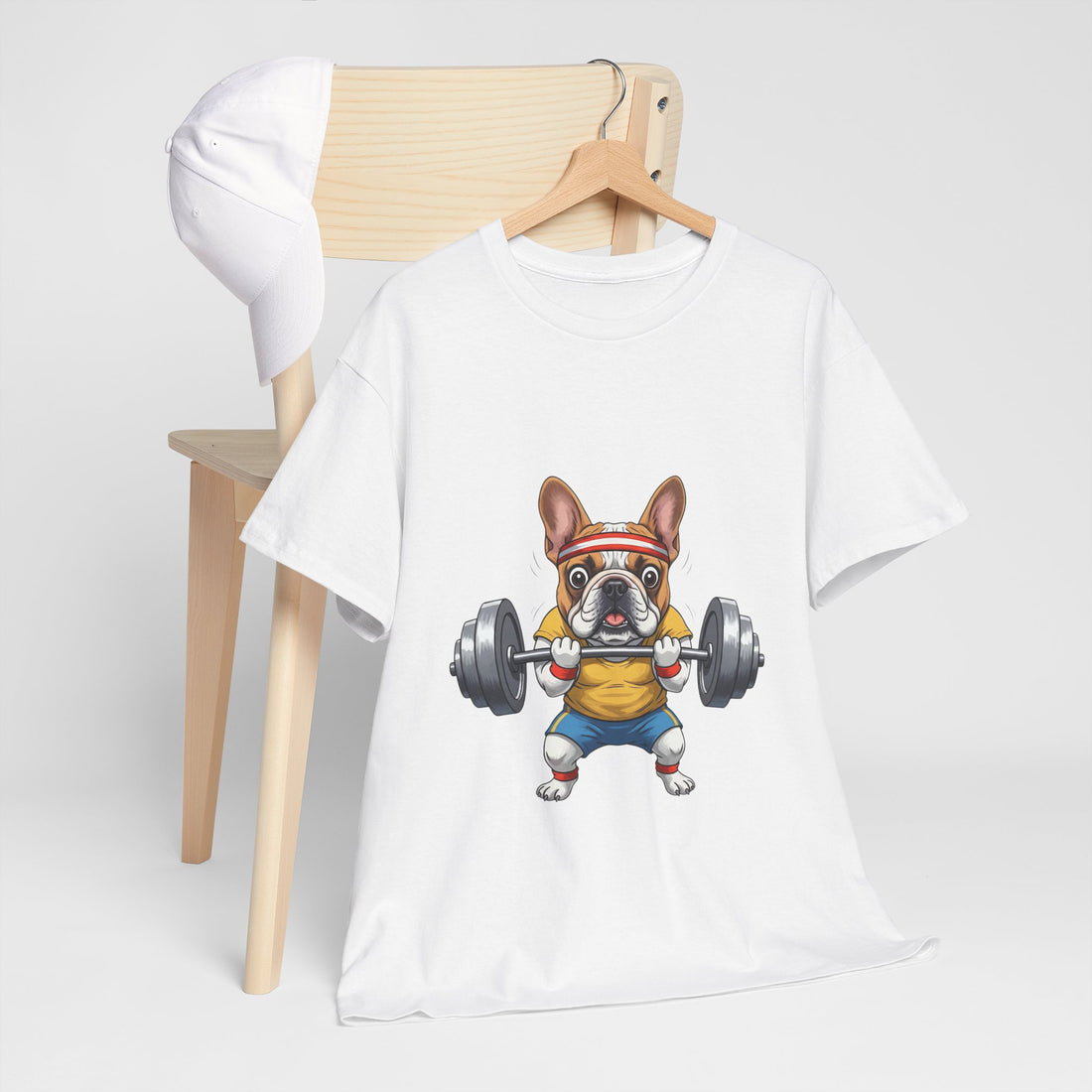 Funny French Bulldog Workout Tee, Pet Lover Gift, Gym Shirt, Unisex Cotton T, Fitness Humor, Dog Lover Apparel
