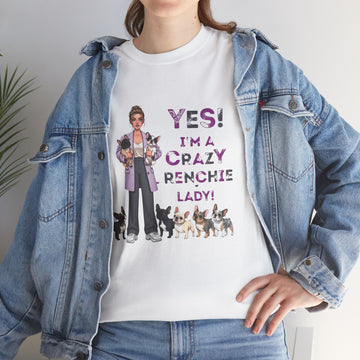 Crazy Frenchie Lover Tee, Dog Mom Shirt, Pet Lovers Gift, Animal Lover Apparel, Crazy Dog Lady T-Shirt, Fun Dog Owner Gift