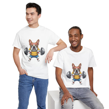 Funny French Bulldog Workout Tee, Pet Lover Gift, Gym Shirt, Unisex Cotton T, Fitness Humor, Dog Lover Apparel