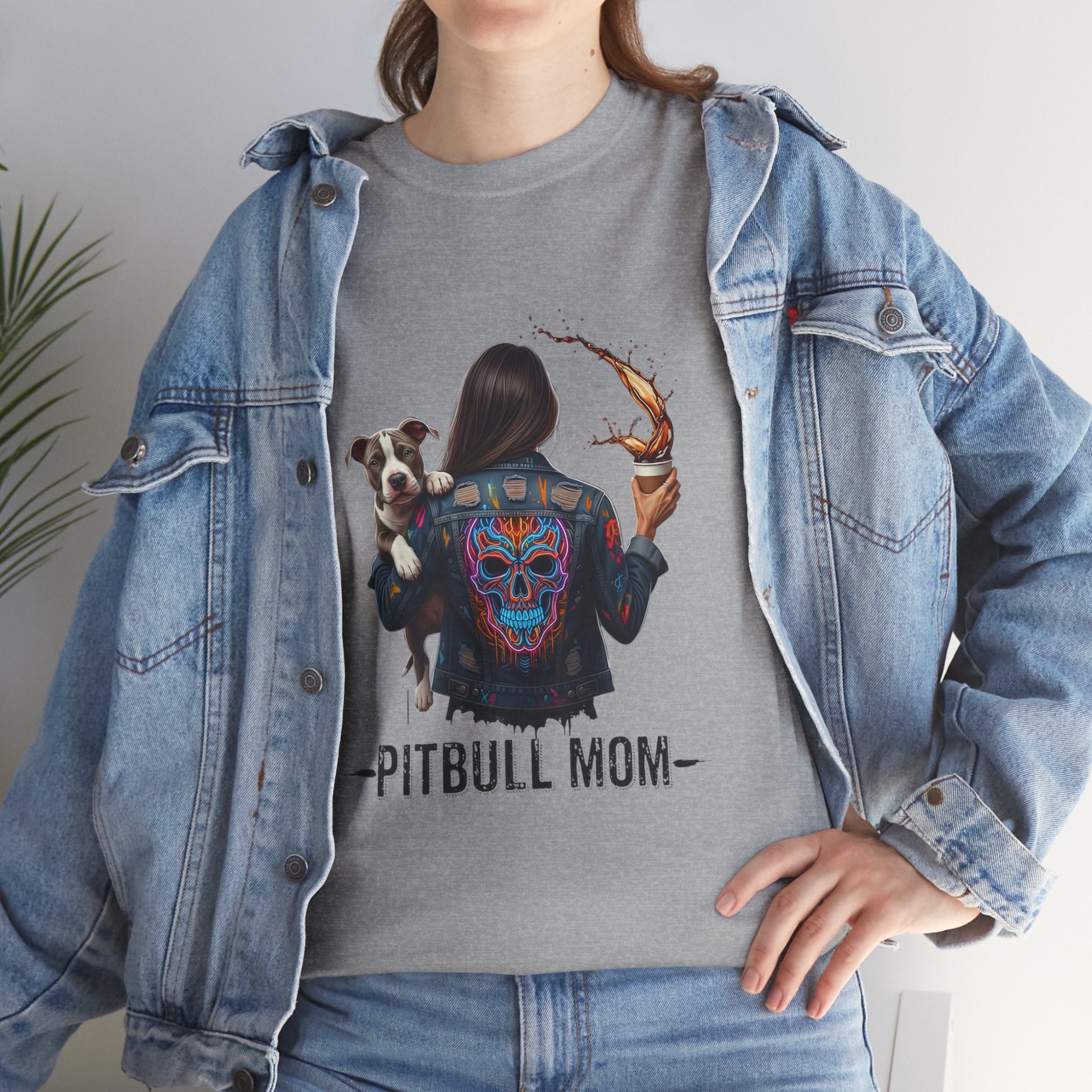 Pitbull Mom Graphic Tee | Unisex Cotton T-Shirt, Dog Lover Gift, Animal Rescue Apparel, Pet Owner Shirt