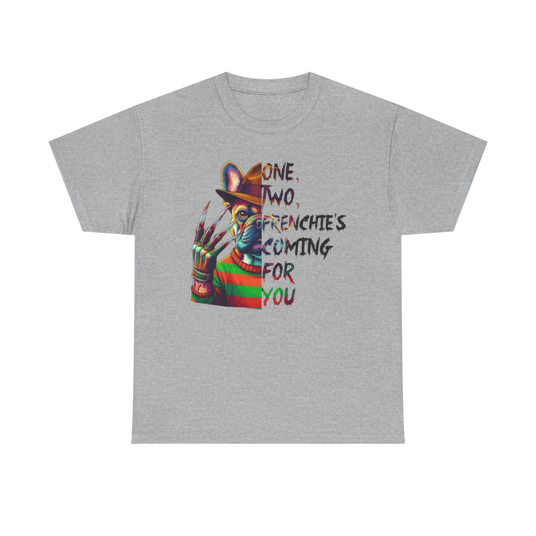 French Bulldog Halloween T-Shirt - Horror Movie Character - Frenchie T-Shirt Design