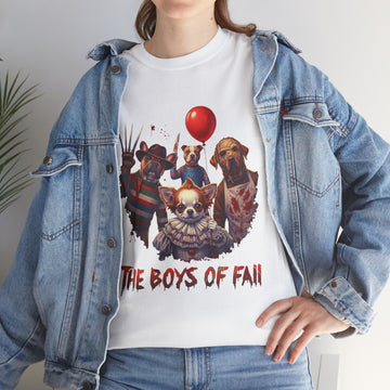 The Boys of Fall Dog Tee, Funny Animal Shirt, Unisex Cotton Tee, Pet Lover Gift, Halloween Costume Top, Casual Wear for Dog Lovers